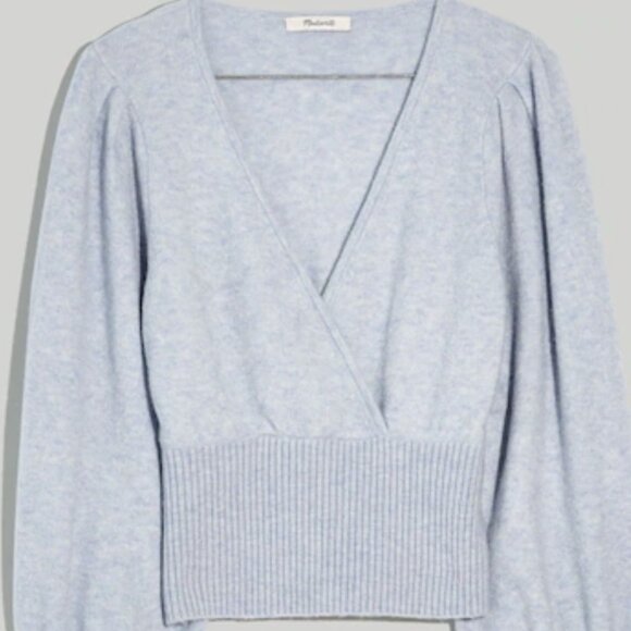 Madewell Wrap V-Neck Sweater in Coziest Yarn - Picture 1 of 8